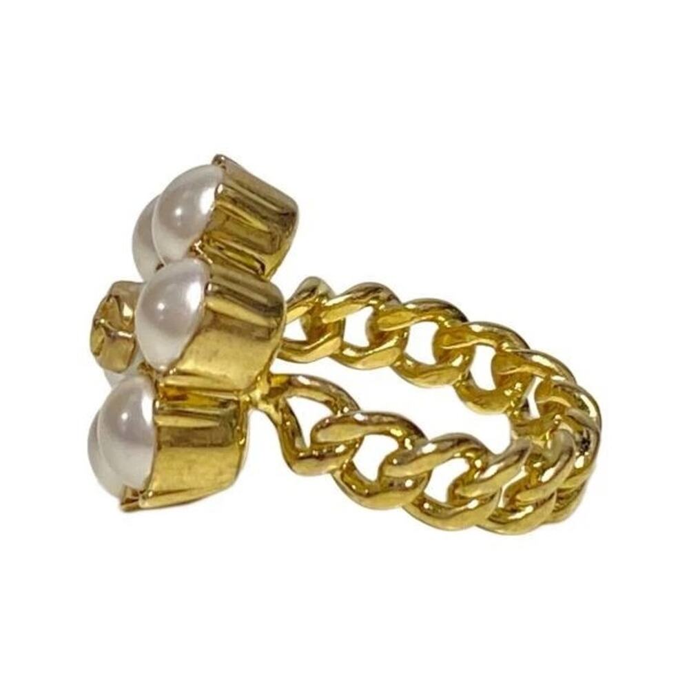 GUCCI Glass Pearl Double G-Ring 645671 I4620 8078 Size L NEW - Picture 11 of 15